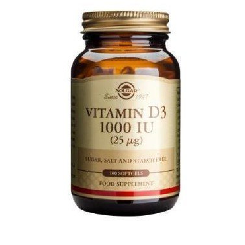 Solgar Vitamin D3 1000IU (25μg) 100 κάψουλες
