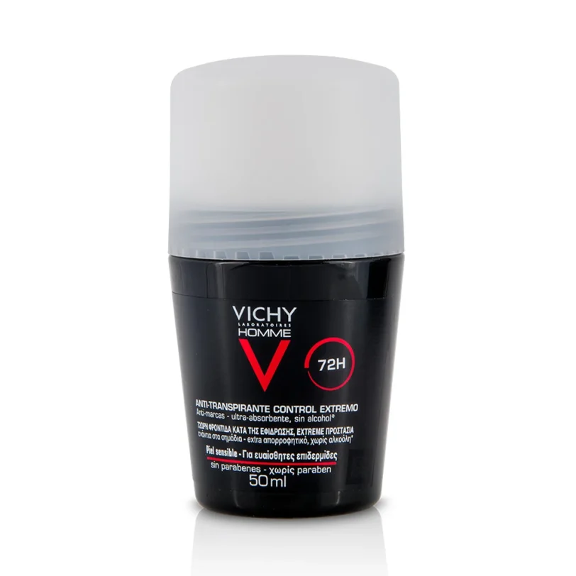 Vichy Homme Deo Anti-Transpirant 72h Roll-On Αντρικό Αποσμητικό 50ml