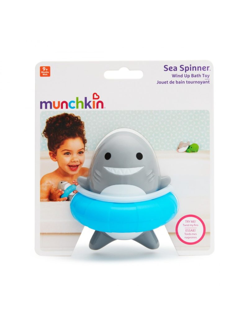 MUNCHKIN - Sea Spinner Περιστρεφόμενο Παιχνίδι Μπάνιου Καρχαρίας 9m+