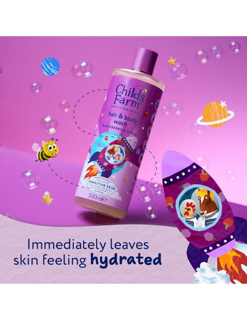 CHILDS FARM HAIR AND BODY BLACKBERRY & ORG. APPLE 500ML - Image 2