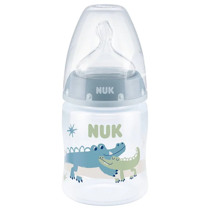 Nuk First Choice Plus Πλαστικό Μπιμπερό με Θηλή Σιλικόνης 150ml Γκρι Ζωάκια 0-6m - Image 2