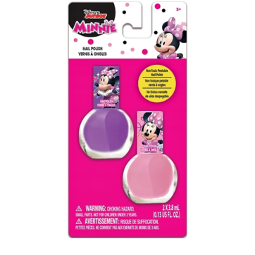 Disney’s Minnie Nail Polish Set Σετ με 2 μανό 3,8ml σε μωβ & ροζ χρώμα