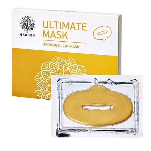 Garden Ultimate Hydrogel Lip Mask Μάσκα Χειλιών με Χρυσό & Κολλαγόνο 3 Τεμάχια