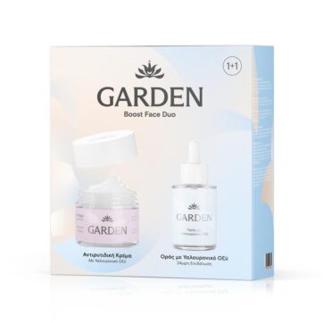 Garden Βοοst Face Duo Ενυδατικός Ορός με Υαλουρονικό Οξύ για Πρόσωπο & Μάτια, 30ml & Αντιρυτιδική Κρέμα με Υαλουρονικό Οξύ, 50ml