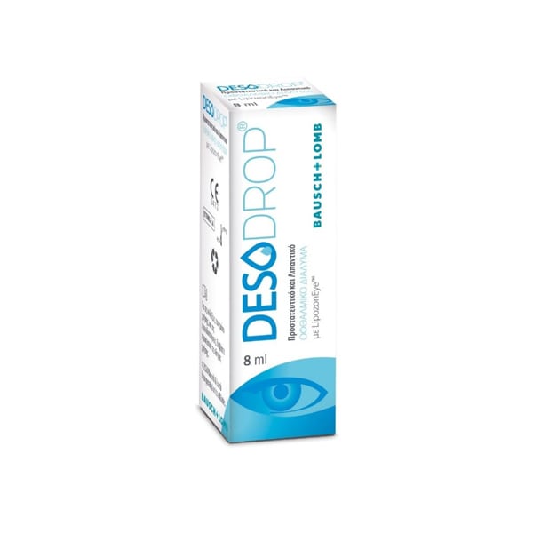 Bausch & Lomb Desodrop Eye Drops Προστατευτικό & Λιπαντικό Οφθαλμικό Διάλυμα, 8ml