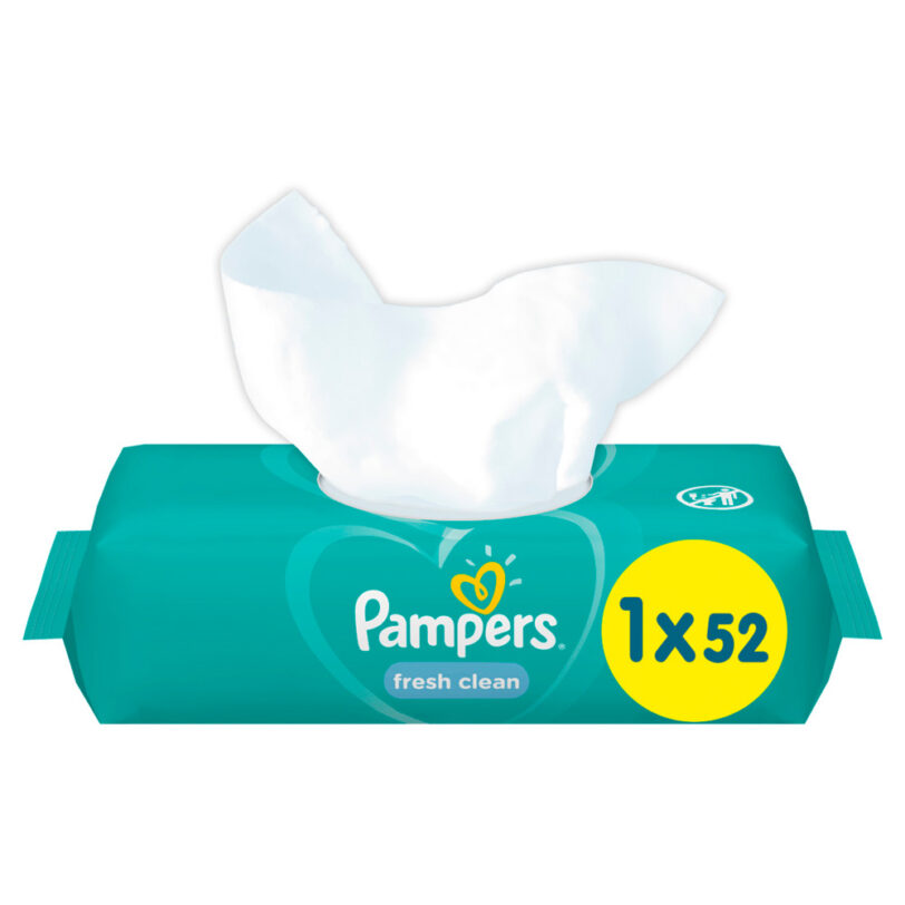 PAMPERS Fresh Clean Μωρομάντηλα 52τμχ