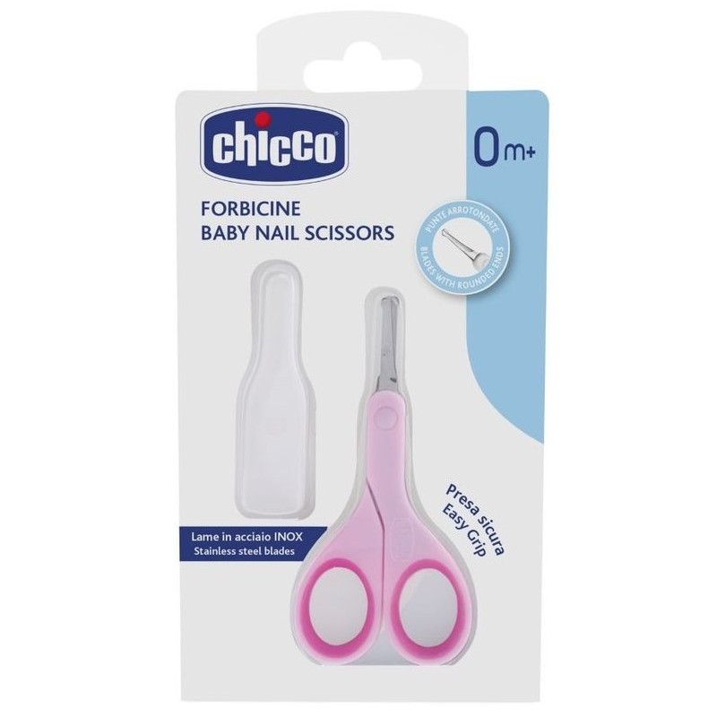 Chicco Ροζ Ψαλιδάκι Ασφαλείας με Λευκή Θήκη