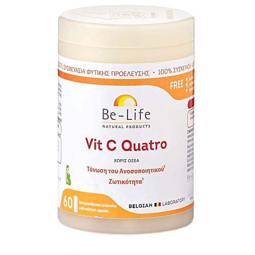Be-Life Vit C Quatro συμπλήρωμα βιταμινών C & D3 60 κάψουλες