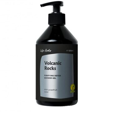Life Roots Purifying Detox Volcanic Rocks Shower Gel Αφρόλουτρο με Ηφαιστειακή Λάβα 500ml