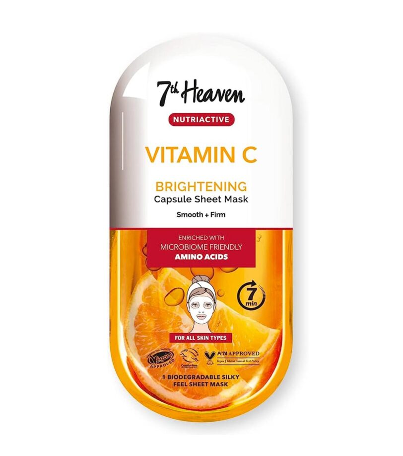 7th Heaven Vitamin C Brightening Face Mask Μάσκα Προσώπου Λάμψης & Σύσφιξης 1 τεμάχιο