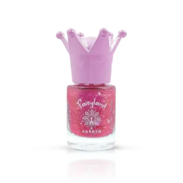 Garden Fairyland Nail Polish Glitter Pink Rosy 1, Παιδικό Βερνίκι Νυχιών με Άρωμα Φράουλα - 7.5ml