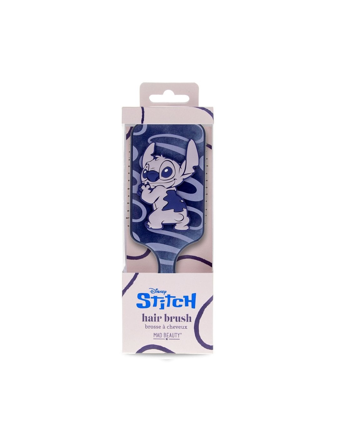 STITCH DENIM PADDLE BRUSH Βούρτσα για τα μαλλιά με σχέδιο Stitch