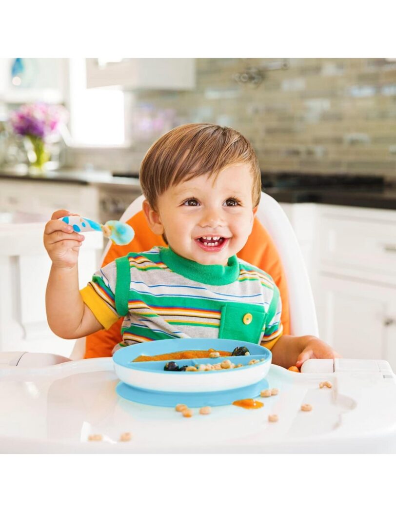 Munchkin παιδικό πιάτο με βεντούζα suction plate (1 Τμχ) ΓΑΛΑΖΙΟ - Image 2