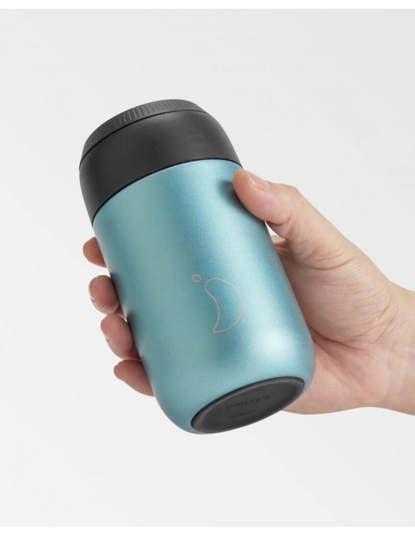 CHILLY'S SERIES 2 340ml COFFEE CUP - MATTE METALLIC ATLANTIS - Image 3