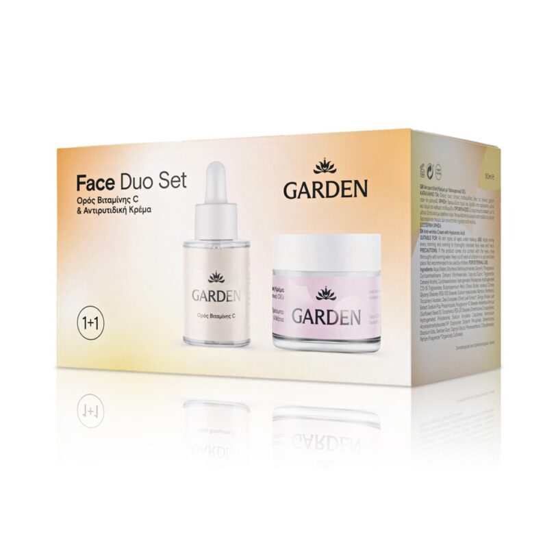 Garden Face Duo Set with Vitamin C Serum, 30ml & Anti-Wrinkle Cream, 50ml
