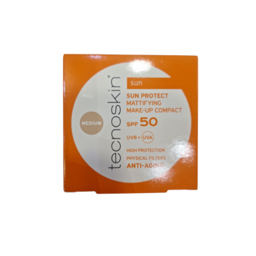 TECNOSKIN Sun Protect Mattifying Make-Up Compact SPF50 Αντηλιακή Πούδρα Προσώπου, 10g-MEDIUM