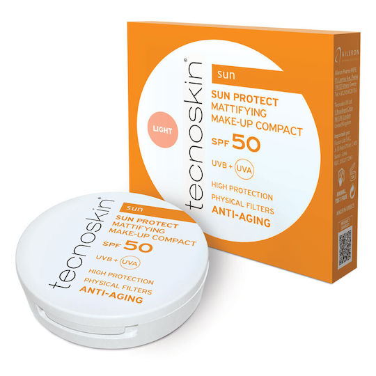 Tecnoskin Sun Protect Mattifying Make-Up Compact SPF50 Αντηλιακή Πούδρα Προσώπου, 10g