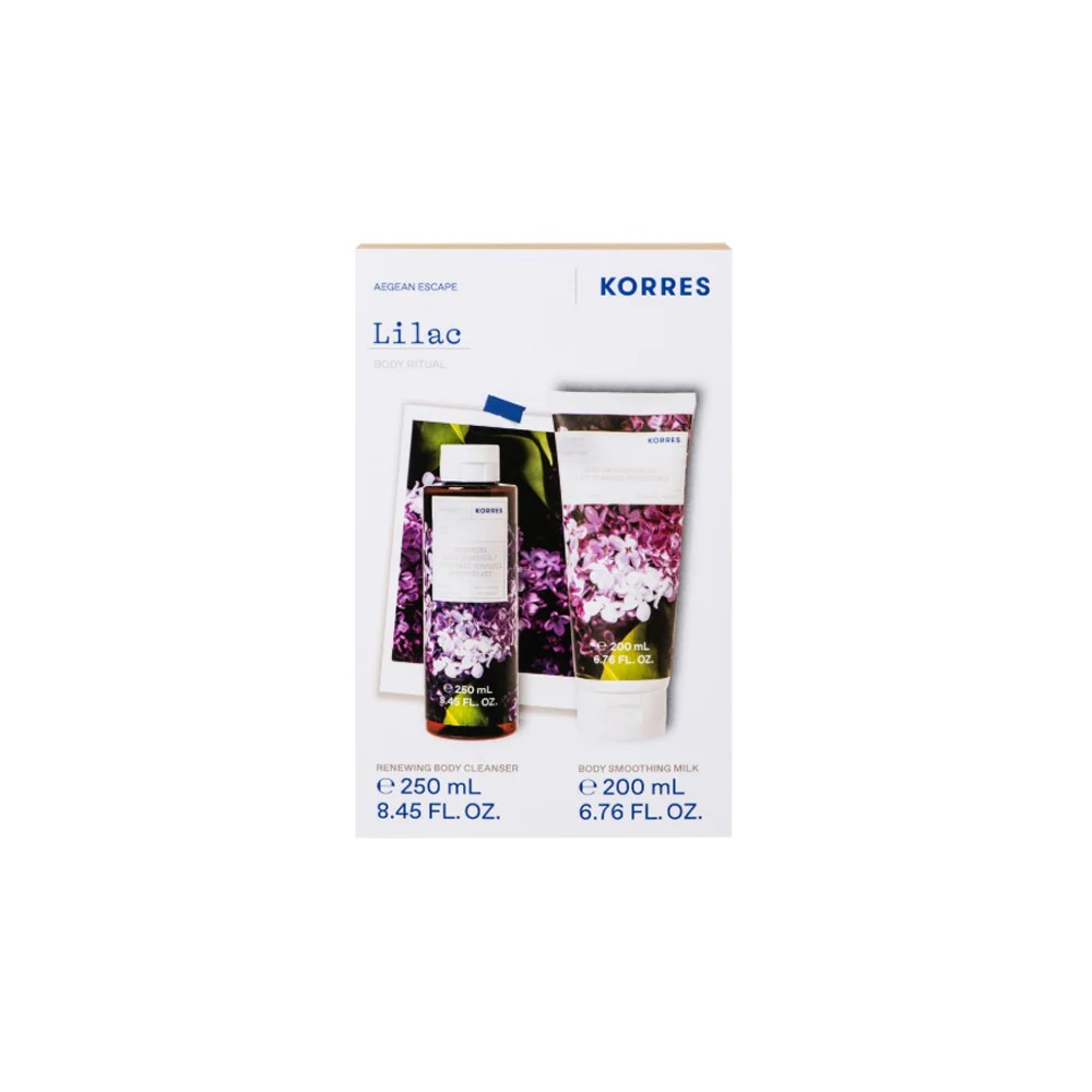 Korres Body Cleanser Lilac Αφρόλουτρο με Άρωμα Πασχαλιά 250ml & Body Smoothing Milk Lilac Ενυδατικό Γαλάκτωμα Σώματος Πασχαλιά 200ml