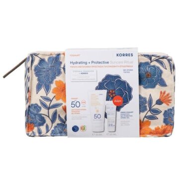 Korres Hydrating & Protective Suncare Ritual με Yoghurt Αντηλιακή Κρέμα Προσώπου με Χρώμα SPF 50, 50ml & Δώρο Greek Yoghurt Ενυδάτωση με Προβιοτικά Κρέμα-Gel, 20ml & Νεσεσέρ, 1τεμ, 1σετ