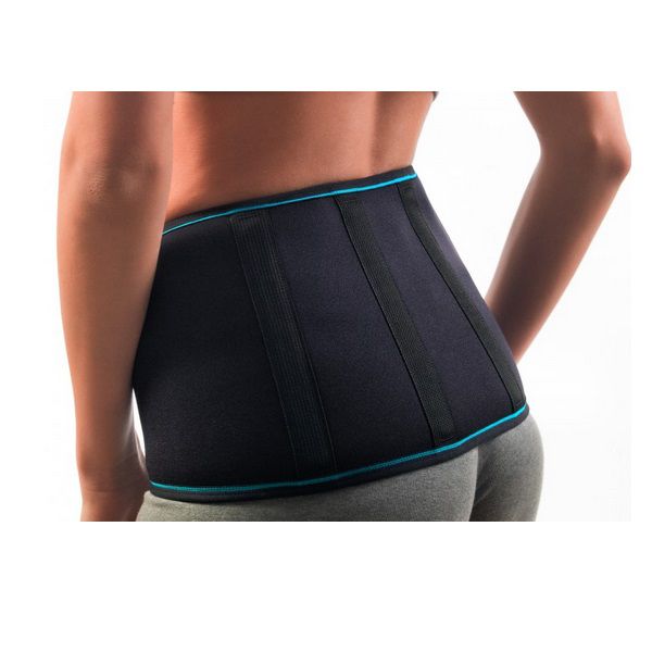 Actius Ζώνη Μέσης-Οσφύος Νεοπρενίου με Μπανέλες ACN-602 Μαύρη One Size