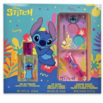 Air-Val Stitch Disney gift set, eau de toilette 30ml, lip gloss 6ml & shadow palette 1,2g