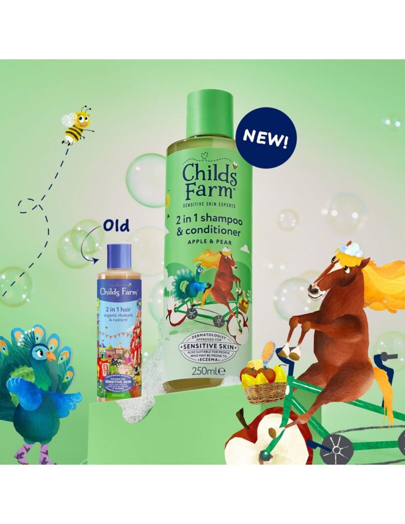 CHILDS FARM 2 IN1 SHAMPOO & CONDITIONER APPLE & PEAR 250ML - Image 2