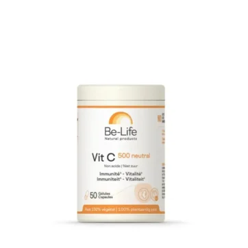 Be Life Vit C 500 Neutral 50 caps, Συμπλήρωμα Διατροφής Βιταμίνης C 500mg 50 κάψουλες