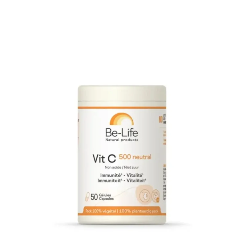 Be Life Vit C 500 Neutral 50 caps, Συμπλήρωμα Διατροφής Βιταμίνης C 500mg 50 κάψουλες