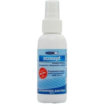Ecofarm Ecosept Antiseptic Solution Αντισηπτικό Διάλυμα με 70% v/v Αιθυλική Αλκοόλη σε Μορφή Spray 100ml