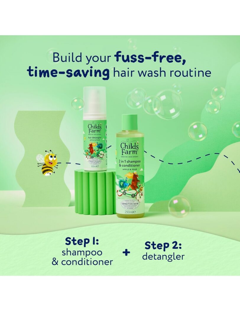 Childs Farm Apple & Pear Hair Detangler Spray 100ml - Image 5