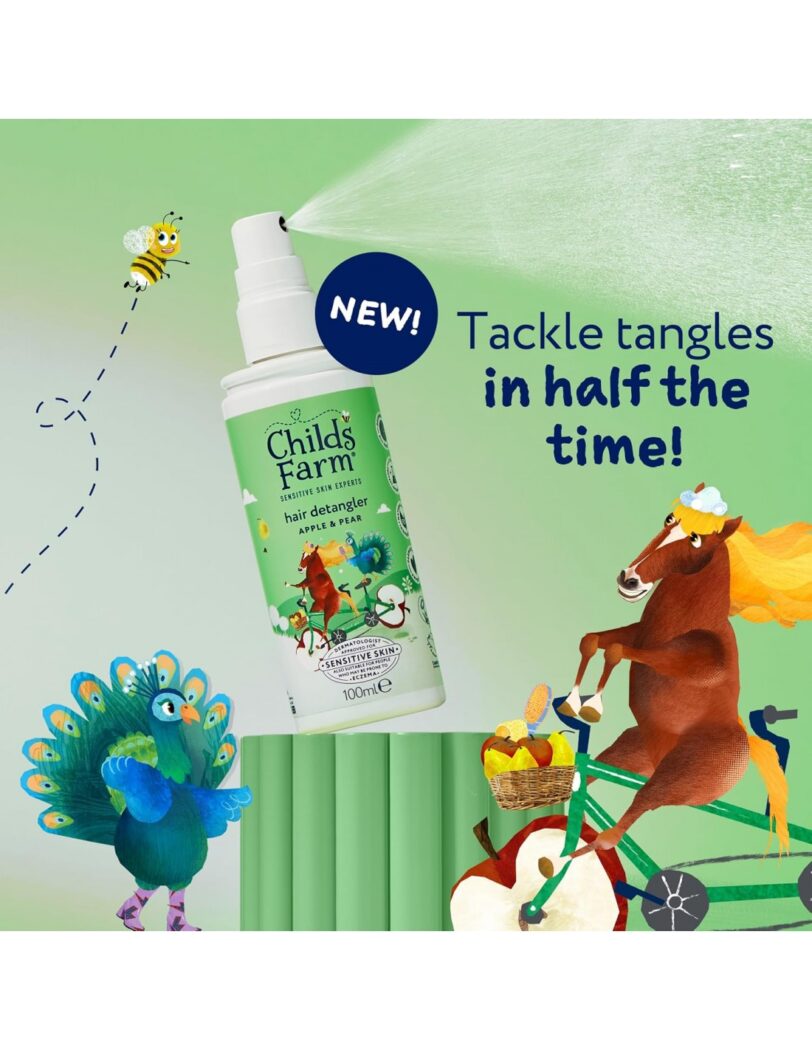 Childs Farm Apple & Pear Hair Detangler Spray 100ml - Image 6
