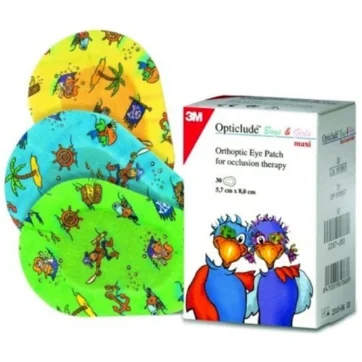 3M Opticlude Junior Boys & Girls Eye Patches Maxi Οφθαλμικός Ορθοπτικός Επίδεσμος για Παιδιά (5.7cm x 8.2cm), Μεγάλο Μέγεθος, 20 τεμάχια