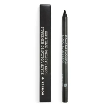 Korres Volcanic Minerals Professional Long Lasting Eyeliner 01 Μαύρο Μολύβι για το Περίγραμμα των Ματιών με Εξαιρετικά Μεγάλη Διάρκεια, 1.2ml