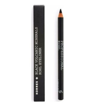 Korres Black Volcanic Minerals Professional Kohl Eyeliner Μαύρο Μολύβι Ματιών με Μαλακή Υφή για το Εσωτερικό των Ματιών, 1.14gr