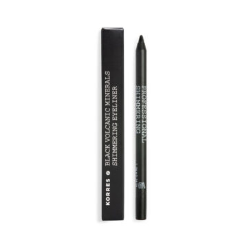 Korres Black Volcanic Minerals Professional Shimmering Eyeliner Μαύρο Ιριδίζων Μολύβι για το Περίγραμμα των Ματιών με Διακριτικό Shimmer, 1.2ml