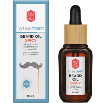 Vican Wise Men Beard Oil Spicy Λάδι για τη Γενειάδα του Άνδρα, 30ml