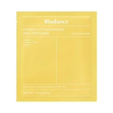 Biodance  Radiant Vita-Niacinamide Real Deep Mask - Gel Μάσκα για ομοιόμορφο τόνο επιδερμίδας