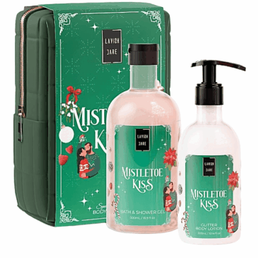 Lavish Care Mistletoe Kiss Νεσεσέρ με Shower Gel 500ml & Glitter Body Cream 300ml (περγαμόντο, κόκκινα φρούτα & σανδαλόξυλο)