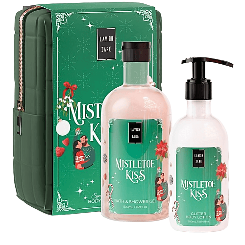 Lavish Care Mistletoe Kiss Νεσεσέρ με Shower Gel 500ml & Glitter Body Cream 300ml (περγαμόντο, κόκκινα φρούτα & σανδαλόξυλο)