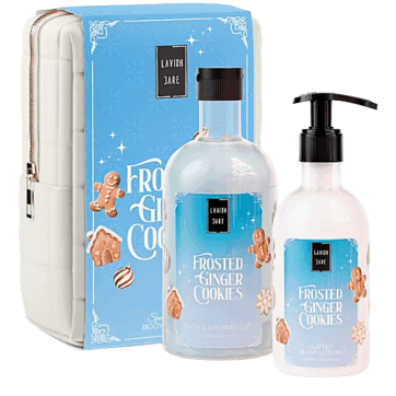 Lavish Care Frosted Ginger Cookies Νεσεσέρ με Shower Gel 500ml & Glitter Body Cream 300ml (τζίντζερ, κουλουράκια & μελομακάρονο)