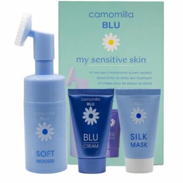 Camomilla Blu My Sensitive Skin σετ περιποίησης προσώπου με αφρό καθαρισμού 100ml, μάσκα 30ml & κρέμα 30ml