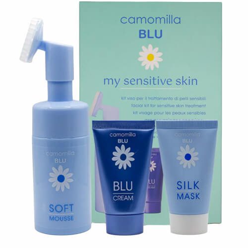 Camomilla Blu My Sensitive Skin σετ περιποίησης προσώπου με αφρό καθαρισμού 100ml, μάσκα 30ml & κρέμα 30ml