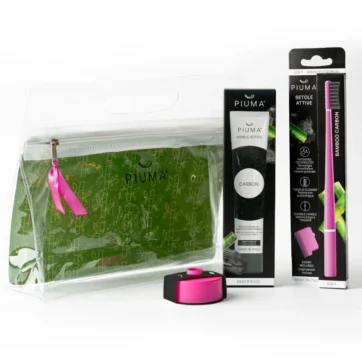 PIUMA GIFT SET Carbon Whitening Very Magenta Οδοντόκρεμα 75ml & Οδοντόβουρτσα & Βαση Οδοντόβουρτσας