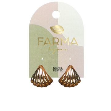 Farma Bijoux Υποαλλεργικά Σκουλαρίκια Κοχύλι Gold 15mm (BEWOW21)