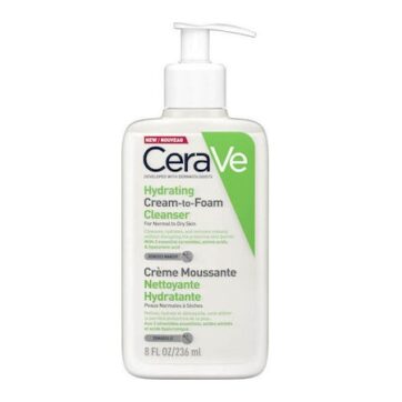 CeraVe Hydrating Cream-to-Foam Cleanser για Καθαρισμό & Ντεμακιγιάζ Προσώπου, 236ml