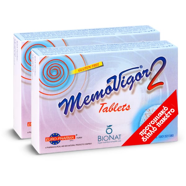 ΒΙΟΝΑΤ Προνομιακό Διπλό Πακέτο Memovigor 2, 2x20tabs