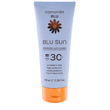 Camomilla Blu Shimmer Sun Cream SPF30 Αντιηλιακή Κρέμα Σώματος με χρυσό ιριδισμό 100ml