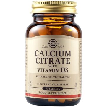 Solgar Calcium Citrate with Vitamin D3, 60tabs