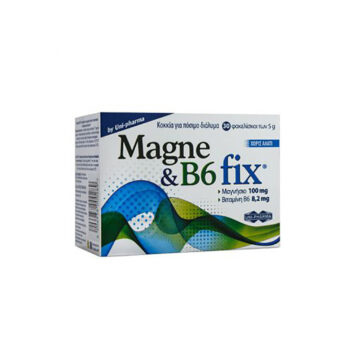 Uni-Pharma Magne & B6 Fix Συμπλήρωμα Διατροφής με Μαγνήσιο & Βιταμίνη B6, 30 φακελίσκοι