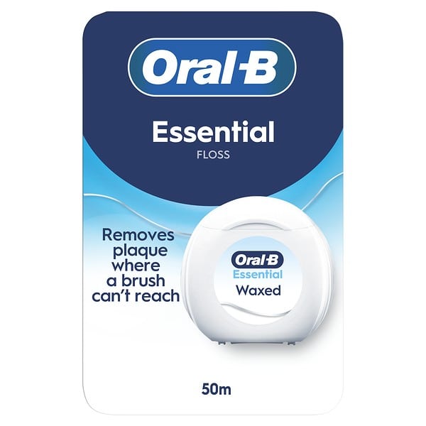 Oral-B Essential Floss Κηρωμένο Οδοντικό Νήμα Χωρίς Γεύση, 50m